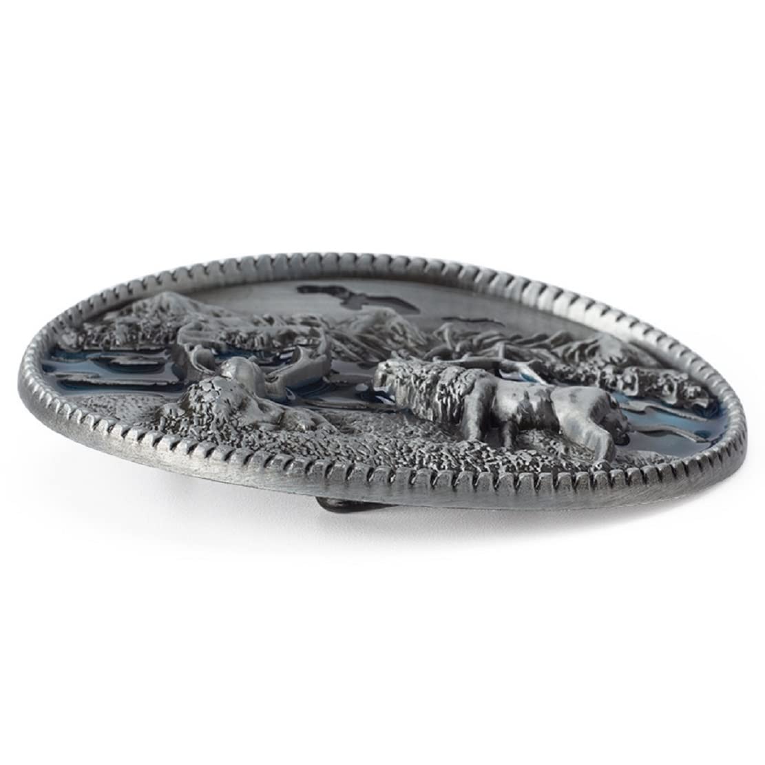 Viking Deer Head Belt Buckle - Norse Wildlife Design For Men's Western Fashion