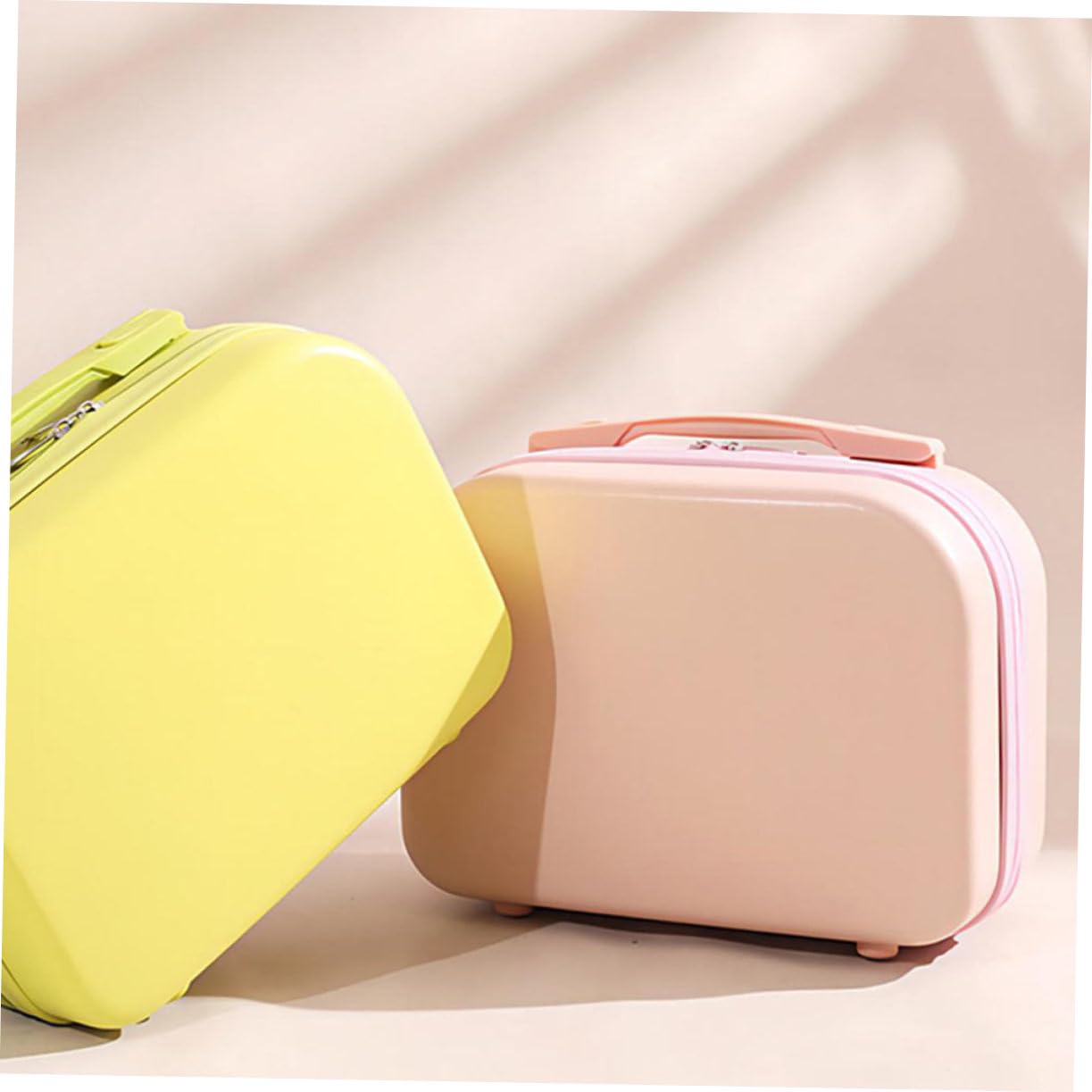 Cabilock Leichter Tragbarer Make up Koffer Umweltfreundliches Material Geräumig für Kosmetik Hautpflege und Reiseutensilien Kompakte Kulturtasche für Damen als Geschenk