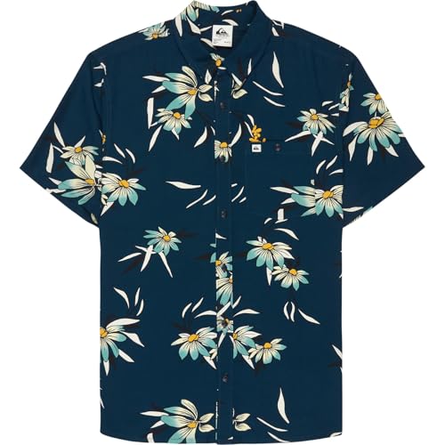 Chemise Quiksilver manches courtes motif floral côtier look d'été