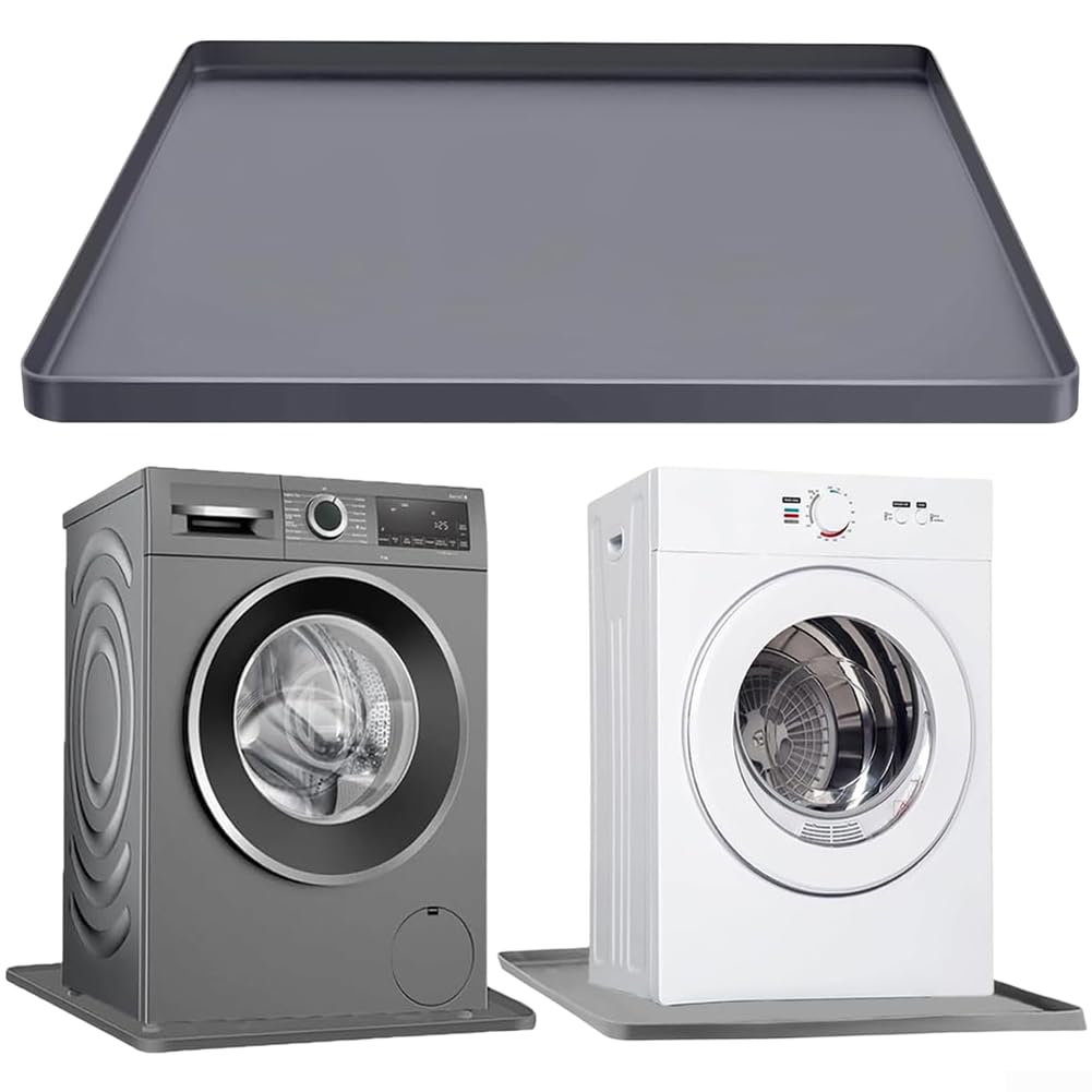 Tappeto Insonorizzante per lavatrice Silicone Impermeabile Tappeto(Gray)