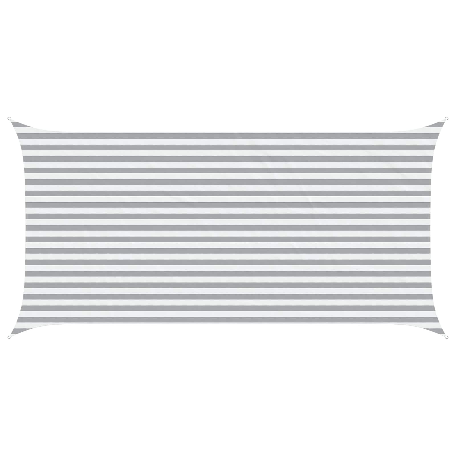 vidaXL Sun Shade Sail Light Grey and White 5 x 2,5 m, Outdoor Shade, UV-Resistant, Rectangular Canopy, Polyester Cover, Modern Terrace, Water Resistant Poolside — image 1