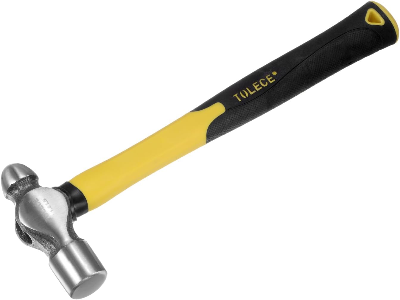 HARFINGTON Ball Pein Hammer 24oz 13" Length Double Head Solid Steel Round Hammers Metalworking Tool with Non-Slip Handle for Auto Repairing Woodworking Crafting