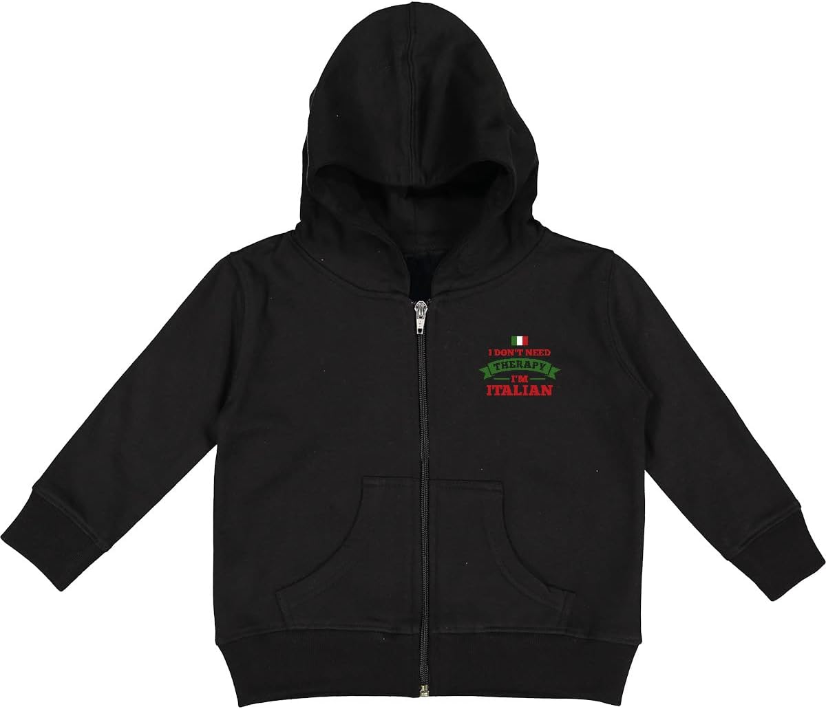 inktastic No Therapy I'm Italian Toddler Hooded Jacket