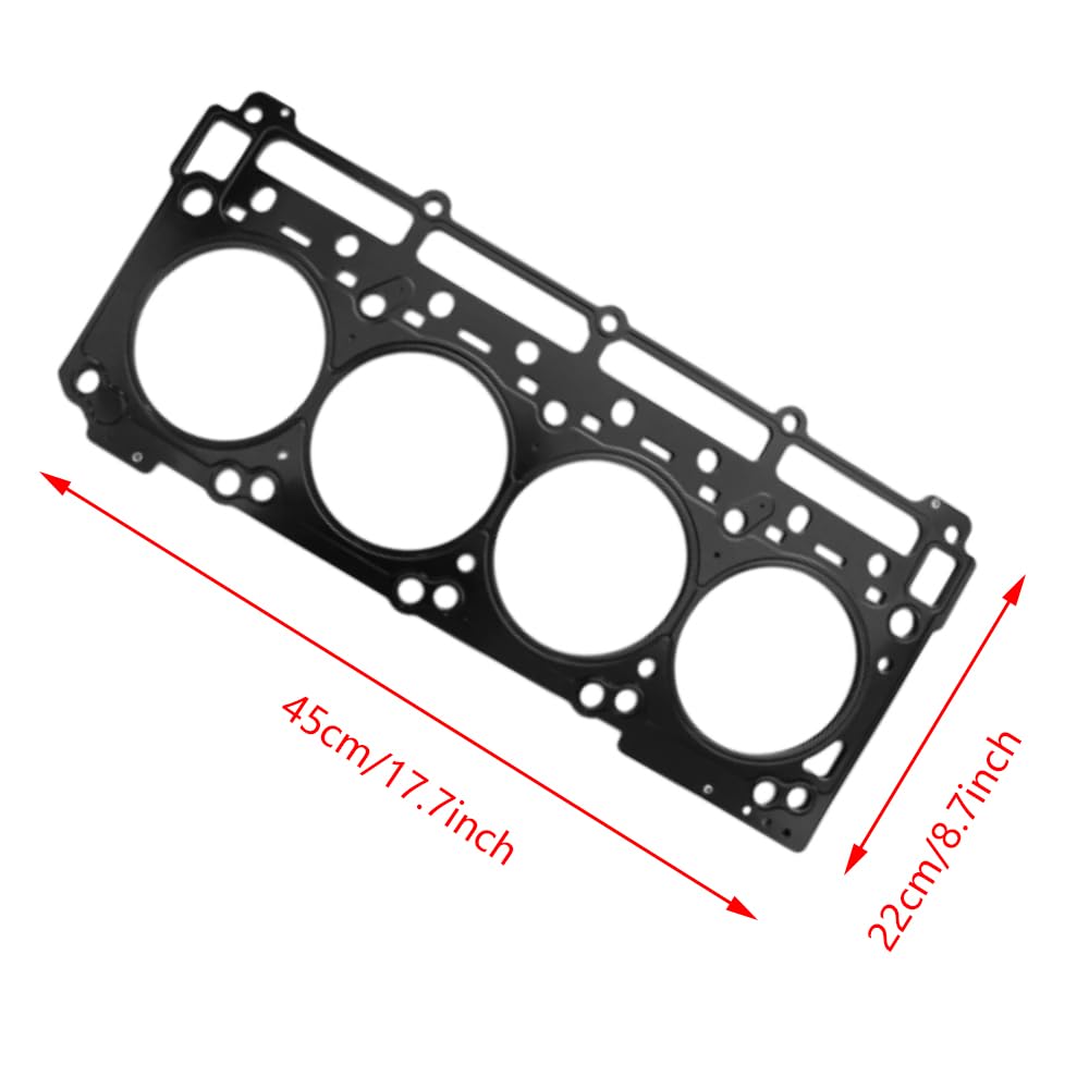 Riloer Guarnizione della testata del cilindro, 2 pezzi in metallo per motore dell'auto, set di guarnizioni per testata compatibile con Chrysler compatibile con Dodge compatibile con Jeep compatibile