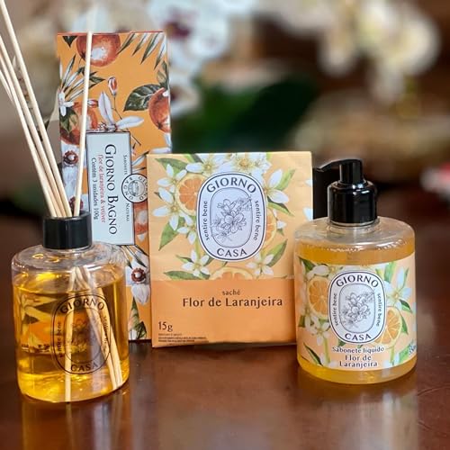 Sachê Perfumado Para Armário e Gavetas (Aromatizador), Flor de Laranjeira, Giorno Casa, 15 g, Laranj