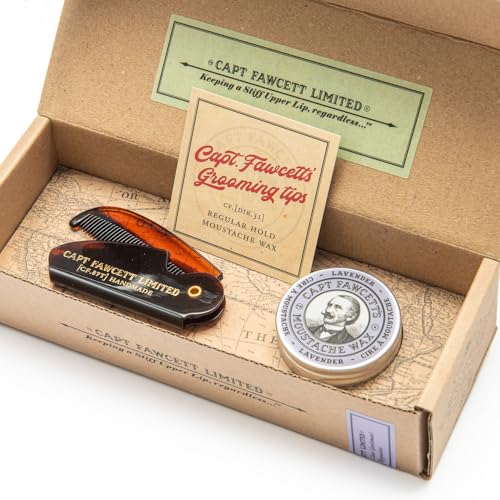 Captain Fawcett Estuche Bigote Cera Lavanda & Peine Captain Fawcett 500 g