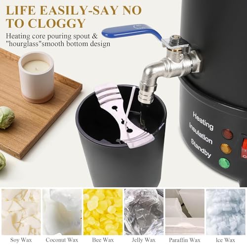 Olla para cera con mango térmico y control preciso de calor 6