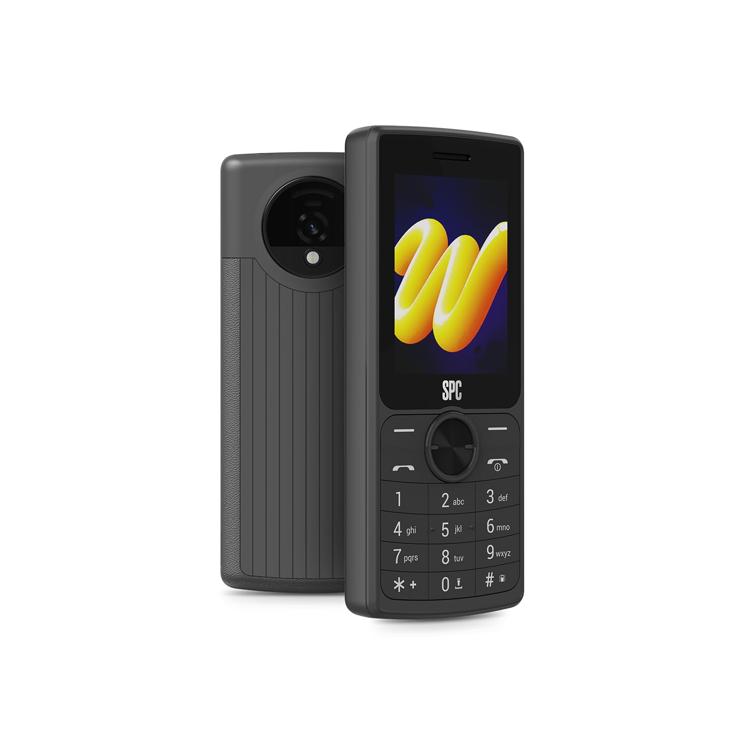 SPC Wild Cool - Téléphone Basique pour déconnexion/1er Mobile, Noir | Sans applis ni réseaux sociaux, 4G, radio FM, appareil photo, connectivité Bluetooth, écran 2,4" et prise pour écouteurs
