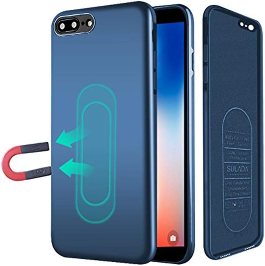Case for iPhone SE 2020 /iPhone 7/8, Ultra Thin Magnetic Phone Case for Magnet Car Phone Holder with Invisible Built-in Metal Plate, Soft TPU Shockproof Protective Cover 4.7''[Blue]