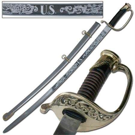 General Edge U.S. Civil War 1850 Army Staff Field Officers Sword