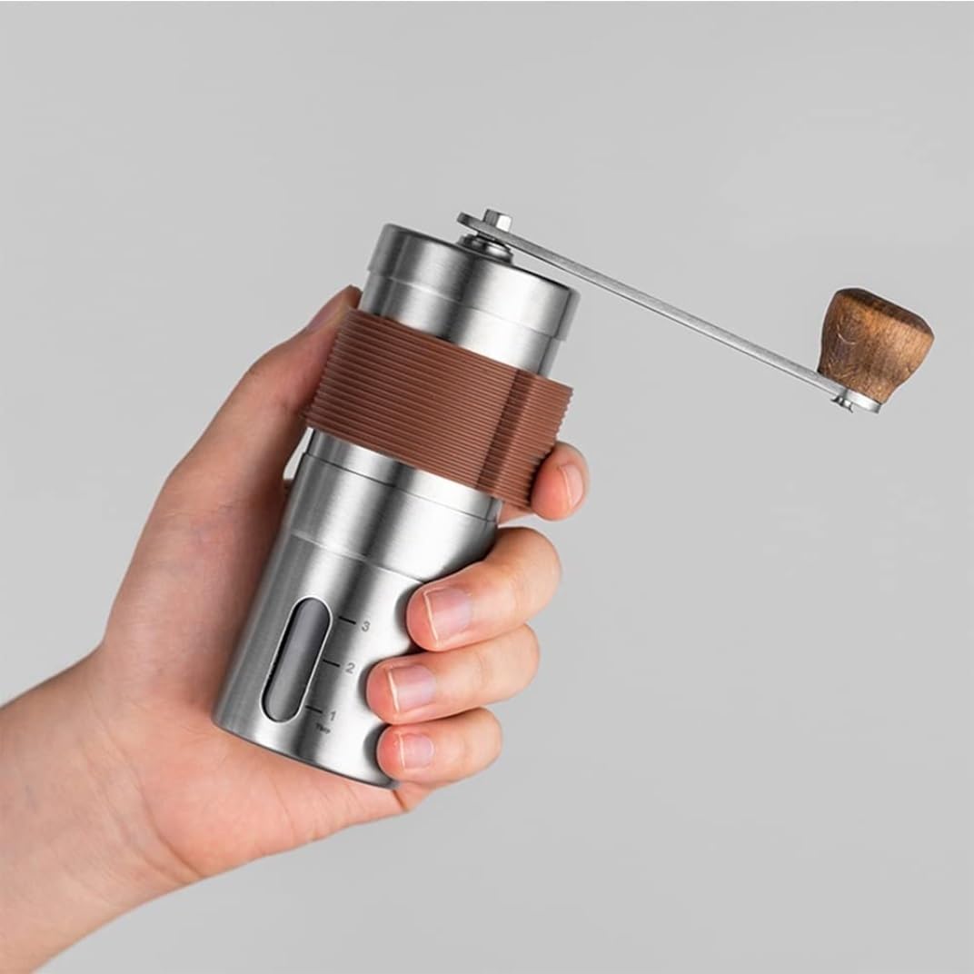 BODHIS Molinillo de Café Molino de Café Molinillo De Grano Multifuncional con Manivela Manual, Molinillo De Café con Manivela Portátil con Ajustable Molinillo Cafe Molinillos de Café