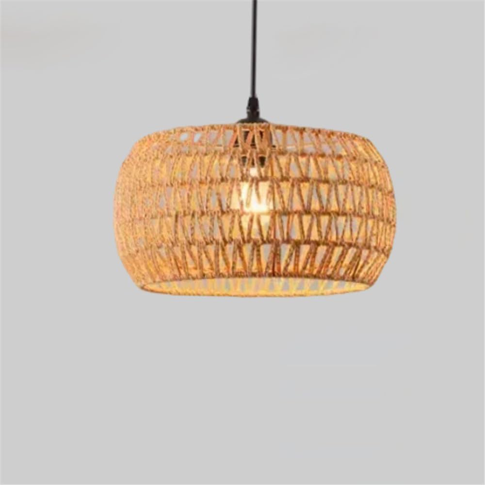 SXWNBIFH Industrial Style Retro Hemp Rope Pendent Lamp Personality Creative Internet Bar Cafe Restaurant Bedroom Clothing Store Bar Counter Chandelier (T A D32CM)