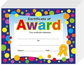 Yoklili 45-Pack Certificate of Award for Teachers Students Back to School Classroom Supplies, Printable, 8.5 x 11 Inches