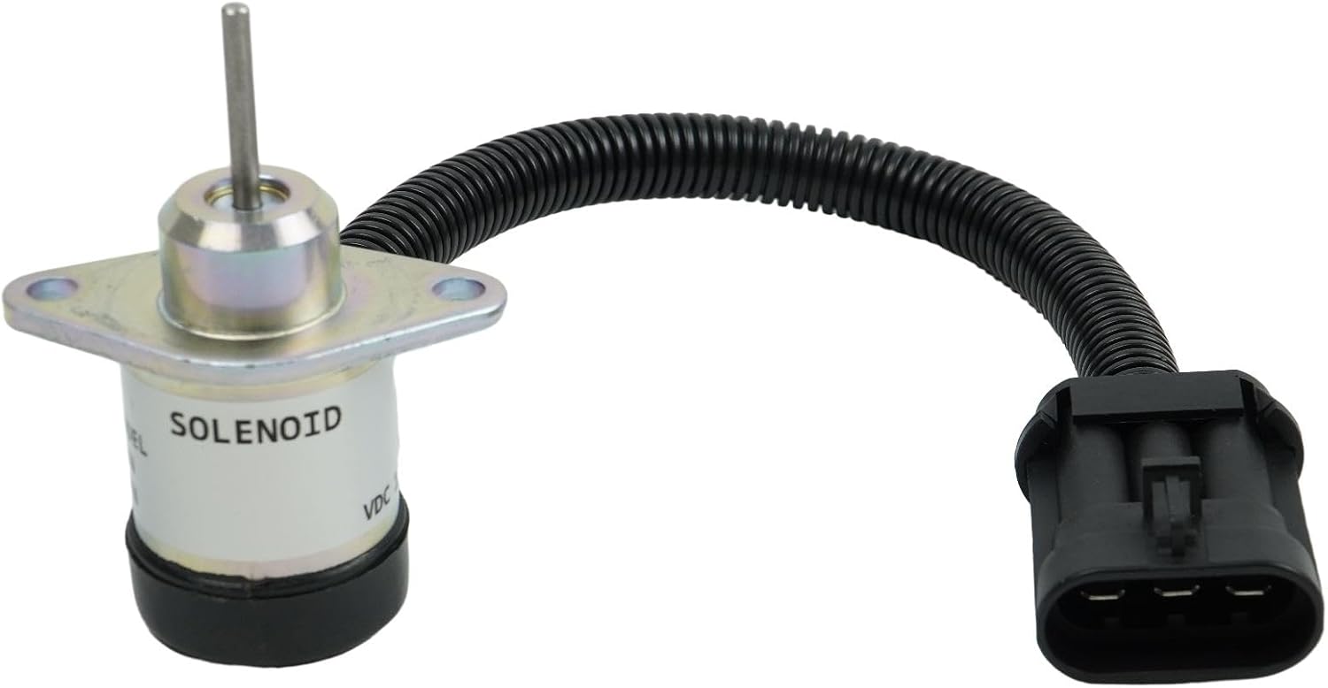 Fuel Shut Off Solenoid 7000769 Compatible with Bobcat S160 S185 S205 S450 S510 S530 S550 S570 S590 S630 S650 T180 T190 T550 T590 T630 T650 5600 5610