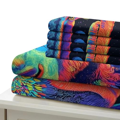 Housse de couette 3D motif chèvre en microfibre de qualité supérieure