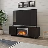 Ameriwood Home Southlander Fireplace 60', Espresso TV Stand,