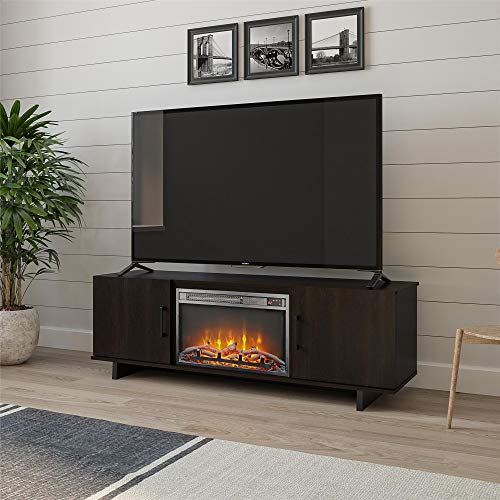Ameriwood Home Southlander Fireplace 60", Espresso TV Stand
