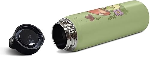 Miniatura 3 de Hinthetall Botella de agua para niños con tapa, reutilizable, de acero inoxidable con aislamiento, para la escuela, niños pequeños, niñas, 20 onzas