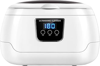 Uten Ultrasonic Cleaner Machine, 600ml Large Capacity Portable Jewellery Cleaner for Glasses Jewelry Watches Dentures Retainer Coins 43KHZ