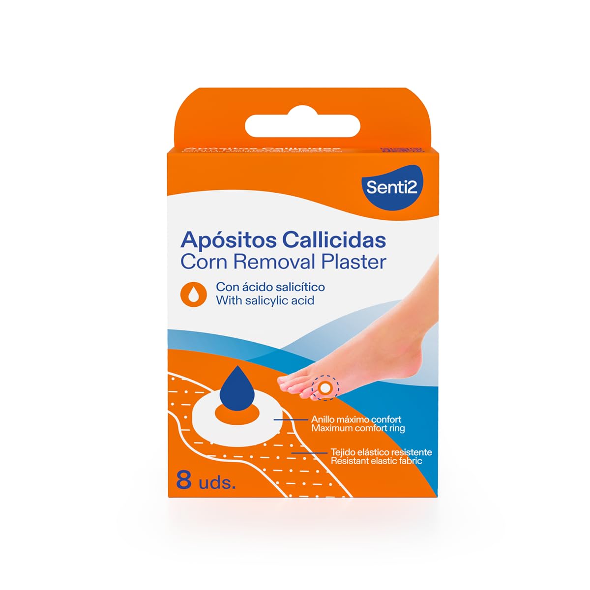 Senti2 Apósitos Callicidas con Ácido Salicílico - 8 uds
