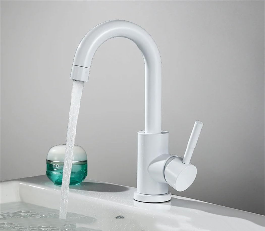 Robinet de lavabo de salle de bains noir mat pour évier moderne, mitigeur eau chaude et froide