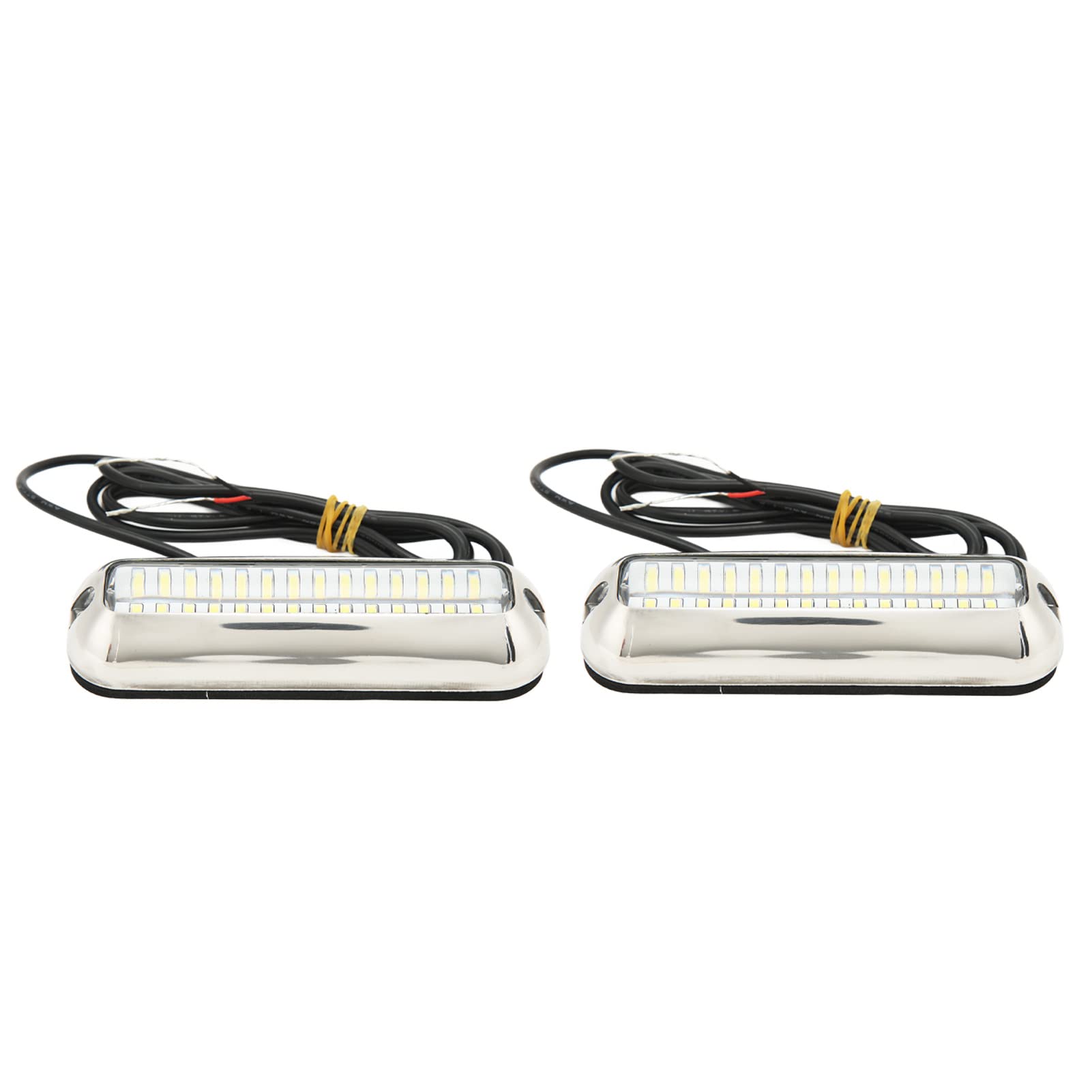 Sxhlseller Luci a LED Marine Impermeabili Luce Subacquea a 42 LED per Yacht Barca, Materiale in Acciaio Inossidabile IP68 Ad Alta luminosità (Illuminazione bianca)