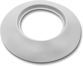 DOJA Industrial | Plafon Embellecedor Cubremuros | 125 mm de Diámetro | Color Blanco | Roseton para sistemas de calefaccion pellet. tubo, estufa, chimenea, radiador, tuberia, entre otros usos.