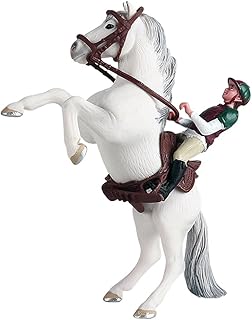 Modèle de Cheval pour Cavaliers, Chevaux Cavalier Figurines, 2 Figurine de Cavalier 1 Cheval, Ensemble Décoratif de Collection sur Le Thème de la Selle Cadeau d'anniversaire