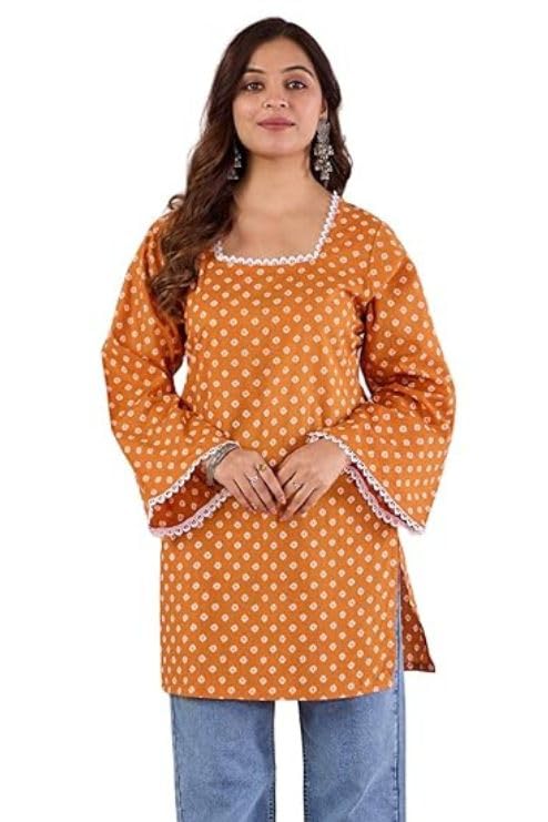 Women's Short Kurti with Pakistani Sleeves – Casual Ethnic wear for Everyday Elegance-image-28