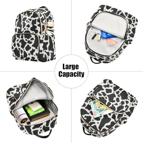 Image of ALAZA Cow Pattern Small Backpack Purse for Women Travel Bag Fashion Daypack Back Pack Shoulder Bag