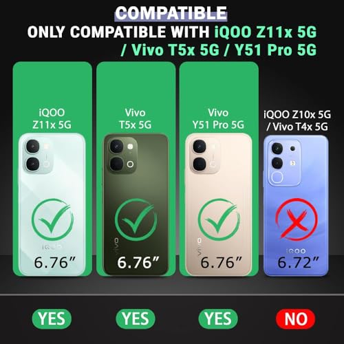 Image of Vintage Magnatic Closer Vegan Leather Flip Cover Compatible for Vivo V2544 / Y51Pro / T5x 5G - Black
