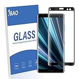 Jbao Direct Sony Xperia XZ3 Screen Protector, 9H Hardness [Scratch Resistant][Anti-Fingerprint][Bubble Free][3D Arc Edge][Ultra Thin] Tempered Glass for Sony Xperia XZ3 (Black)