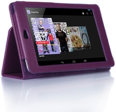 Supcase Google Nexus 7 Tablet Slim Fit Leather Case (Purple) with Stand-Black, Sapphire Blue, Green, Purple, Light Blue, Deep Pink, Deep Blue, Red, Pink, Yellow, White