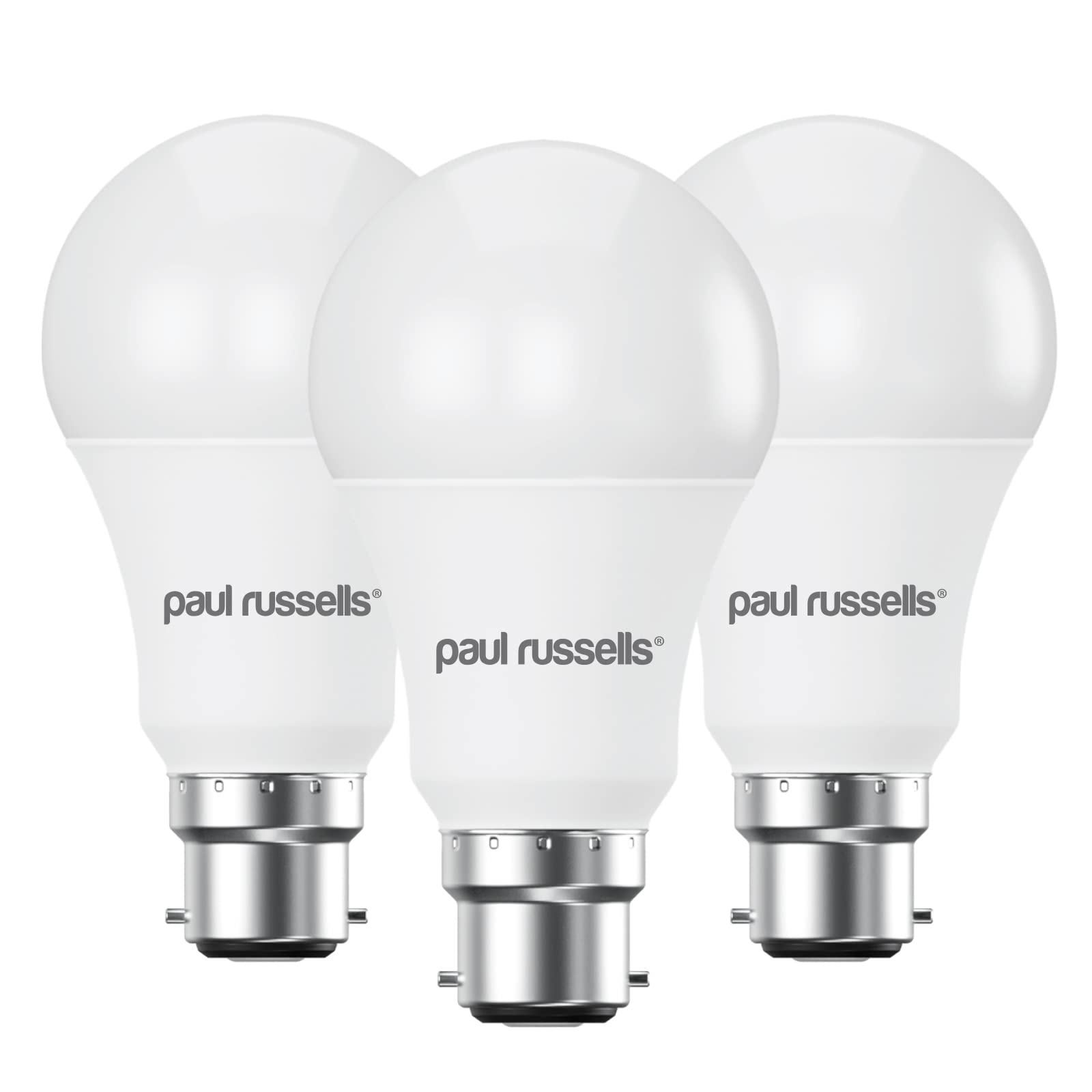 paul russells LED GLS - Dimmable Bayonet Light, 14W 1521 Lumens B22 A70 LED Bulbs, 100w Equivalent, 6500K Daylight, Dimmer Standard BC Energy Saving Ceiling Lightbulbs, Pack of 3