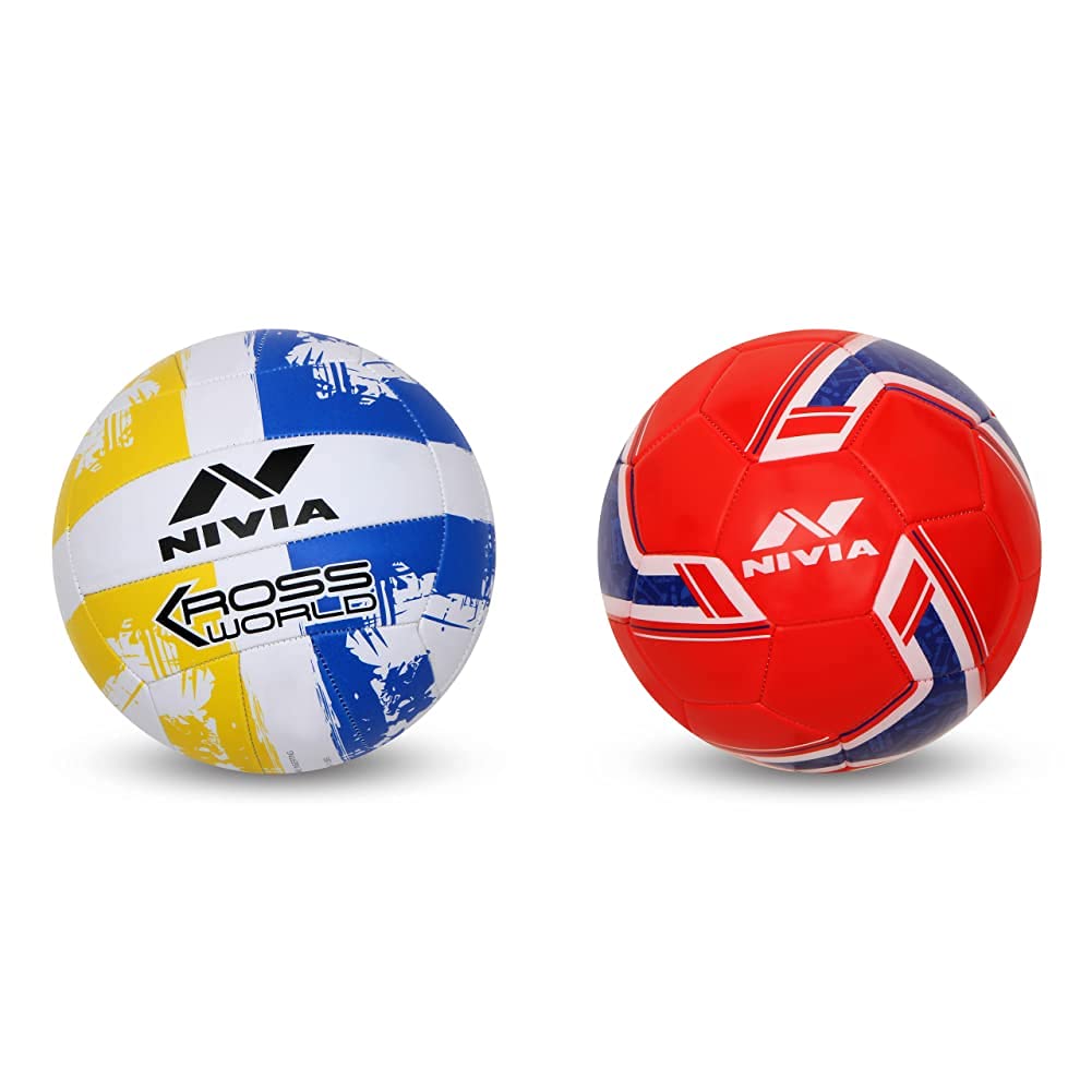 Nivia Rubber Kross World Volleyball,4(Yellow/Blue) Spinner Machine Stitched Football (England) (B09HMP24Y8) Amazon Price History, Amazon Price Tracker