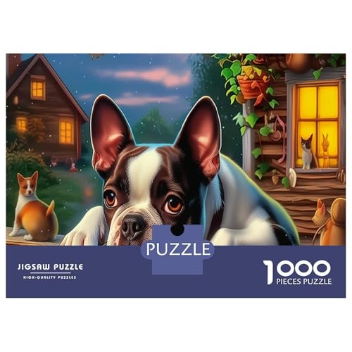 Rompecabezas de Terrier de Boston 1000 piezas: un desafío relajante que decora tu pared