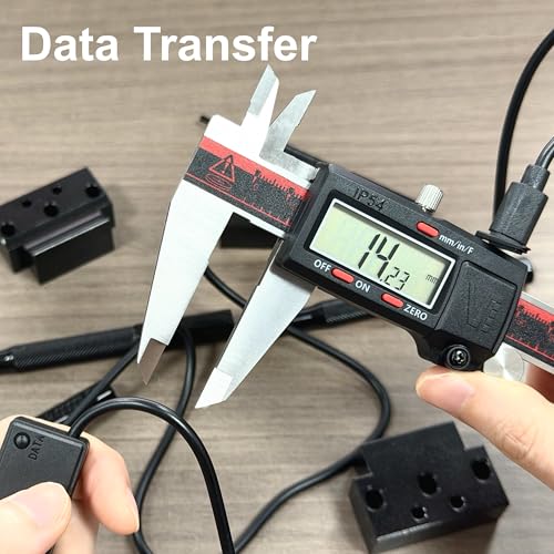 VINCA IP54 Grade Digital Caliper, DCLA-0805 8 Inch/200mm, Inch/Millimeter/Fractions Conversion, Stainless Steel, Large LCD Screen - Thumbnail 7