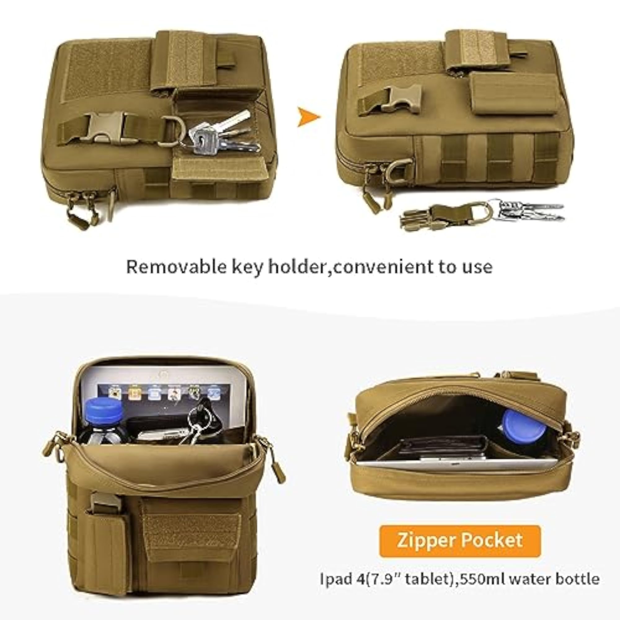 Small Canvas Messenger Bag, Casual Crossbody Pack