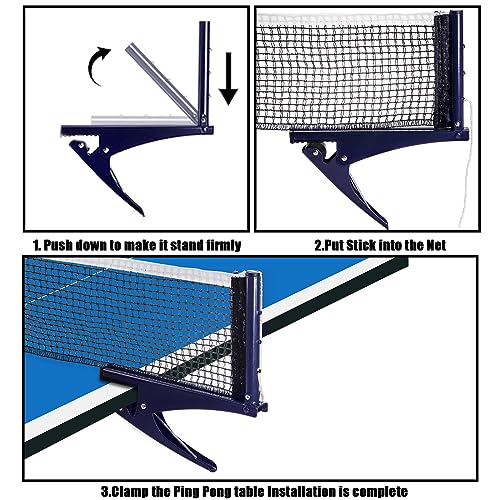 image for Hbaushun Collapsible Table Tennis Net,Training Competition Professiona