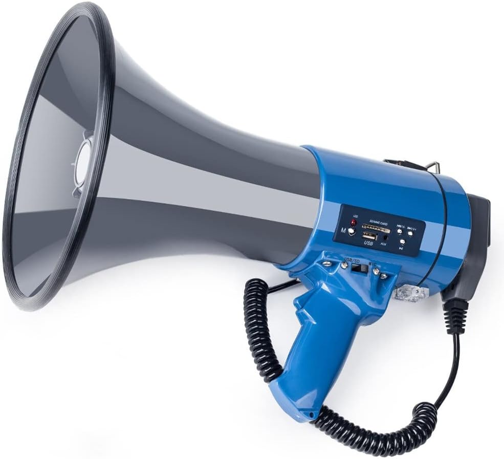 Speaker Outdoor Handheld Megaphone Speaker Recordable Loudspeaker Tweeter Horn Tour Guide Speakers (Color : As Shown, Size : One Size)