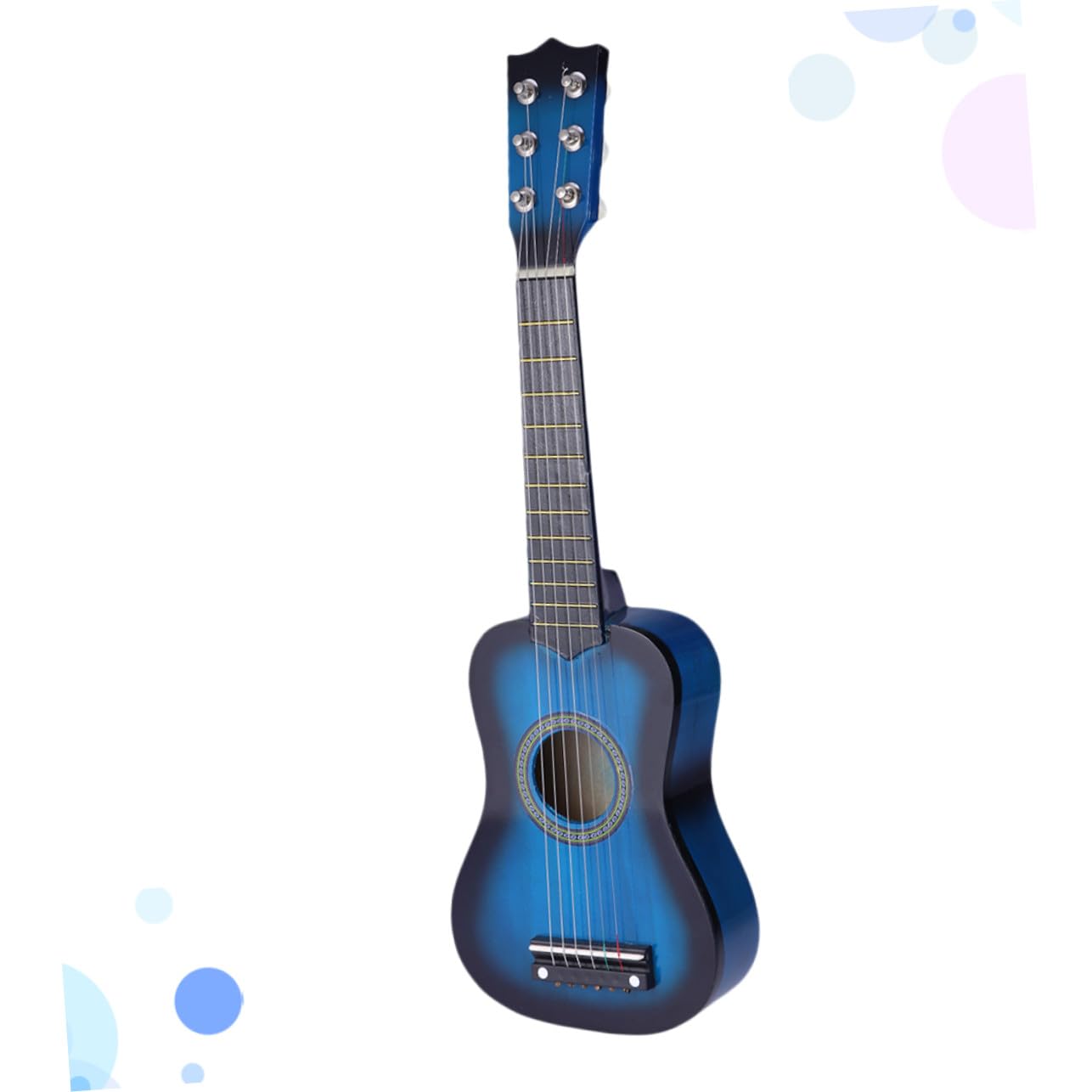 Chitarra Giocattolo Bambini 23 Pollici in Legno Blu | Strumento Musicale Portatile, Superficie Liscia e Bordi Arrotondati, Festa Scuola Decor