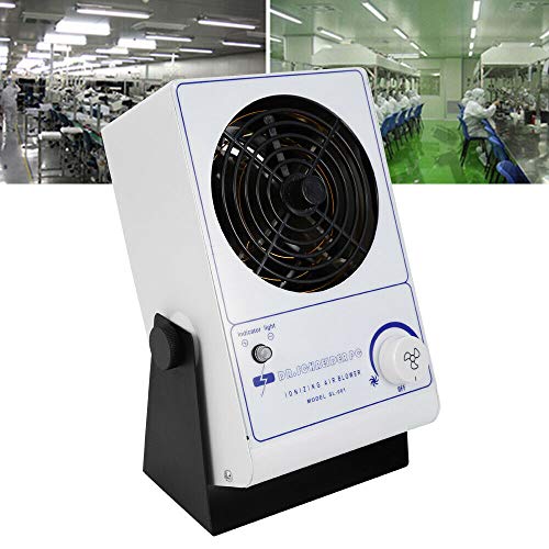 RANZHIX lonizing Air Blower Fan 110V/60Hz Electrostatic Ion Elimination Electric Fan Anti-Static Ionic Fan Multifunction Electro Static Discharge Static Eliminator