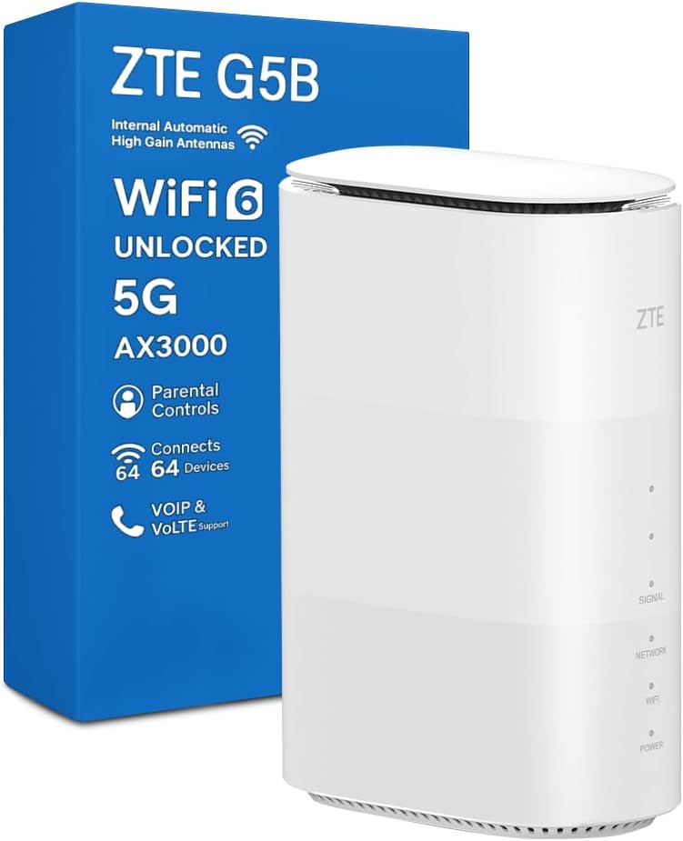 ZTE G5B Router and its packaging