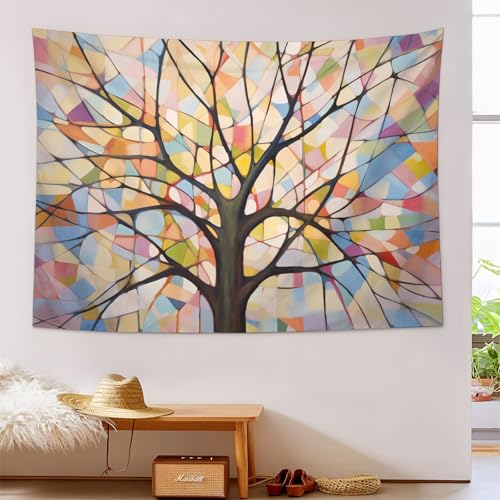 Tapisserie murale aquarelle abstraite 3D grand format 150x200cm