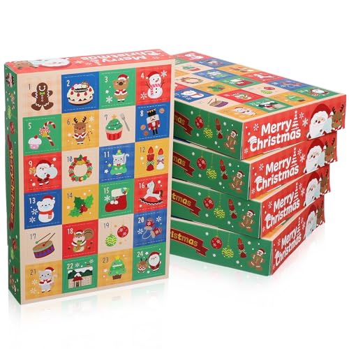 10PCS DIY Christmas Empty Advent Calendar: 24 Days Advent Countdown Boxes Christmas Cardboard Number Boxes by Cabilock - Used condition - CA$6.14
