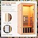 Albott Infrared Sauna 1 Person, Infrared Saunas for Home, 1260W/110V Hemlock Wood Dry Sauna with Foot Warmer, 7-Color Light Therapy, 2 Bluetooth Speakers & LCD Control Panel, 32.3