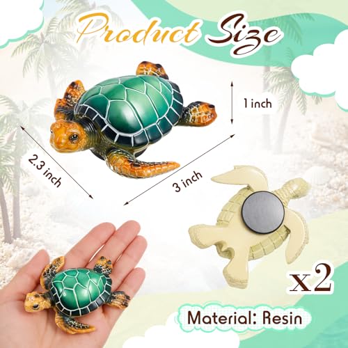 Sabary Set 2 Imanes Tortuga Marina Azul 3x2.3 in miniatura 2