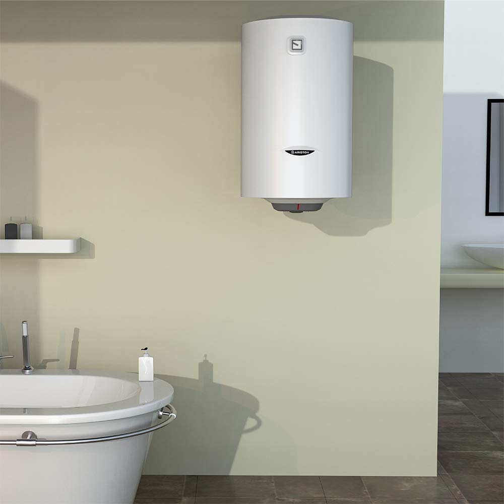 Ariston Pro1 Eco Dry Multis Elektryczny podgrzewacz wody 50 litrów Slim | Pionowy i poziomy, wielofunkcyjny opór - Inteligentny z wyświetlaczem LED