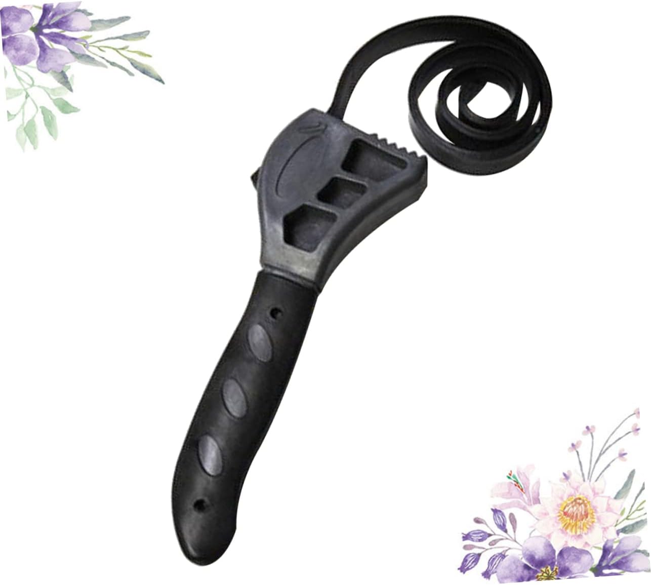 TEHAUX 6pcs Adjustable Strap Wrench Bottle Opener Jar Opener for Weak Hands Tool Spanner Wrench Metric