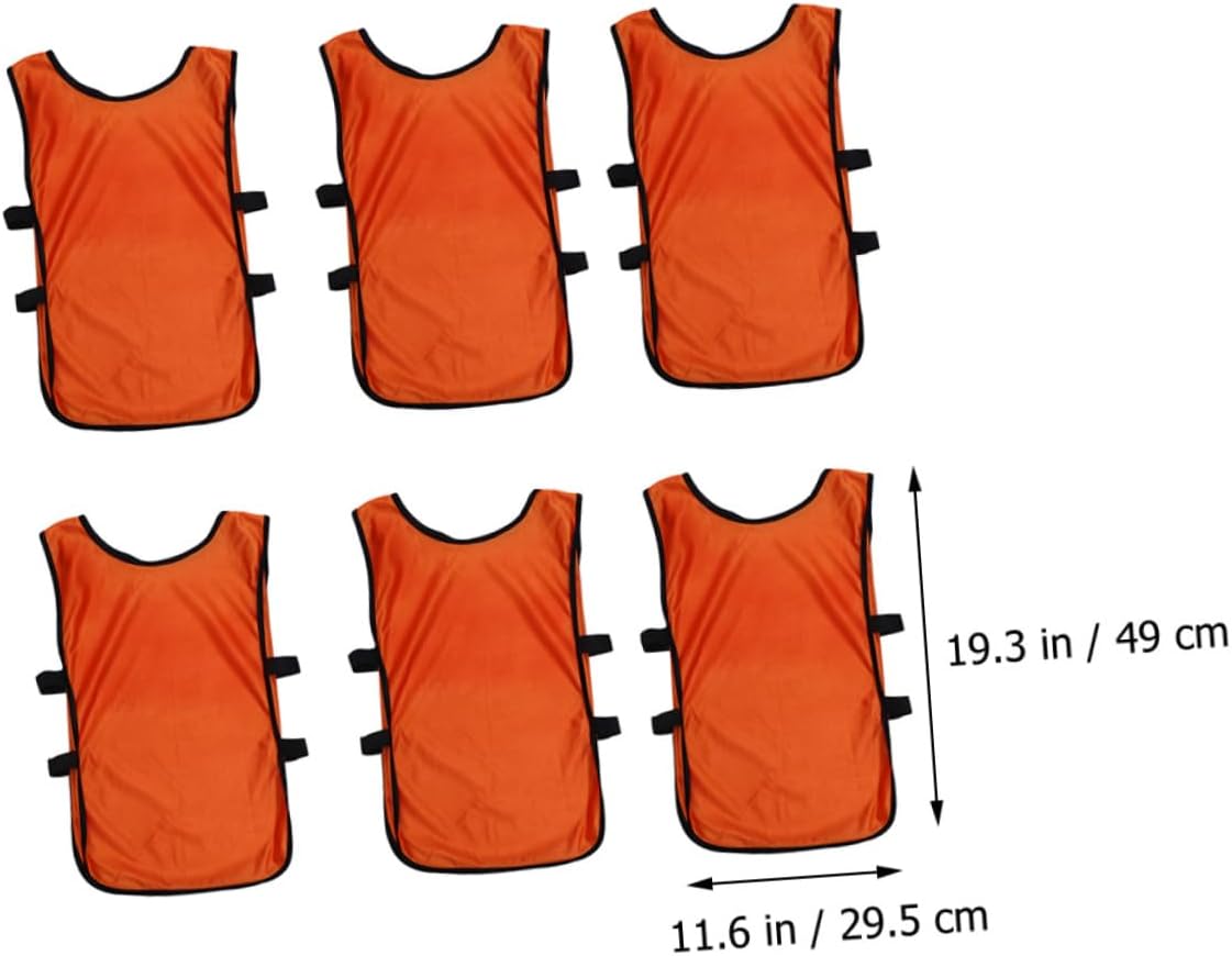 VICASKY 12pcs Multi-function Soccer Vest Breathable Lightweight Open Sides Sports Vest Football Practice Youth